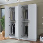 Hanah Home Armario Blanco con Estanterías Personalizables